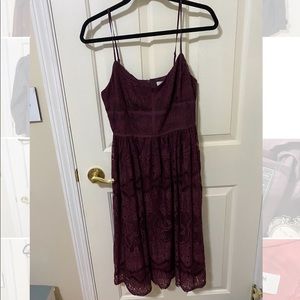 BB DAKOTA Lace Maroon Dress